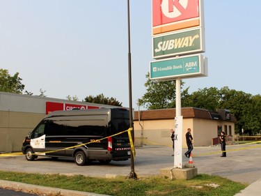 The OPP investigate after the Circle K was robbed on Tuesday September 15, 2020 in Petrolia, Ont. Terry Bridge/Sarnia Observer/Postmedia Network