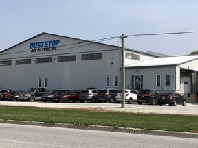Duststop Air Filters is seen here on Thursday September 24, 2020 in Petrolia, Ont. (Terry Bridge/Sarnia Observer)