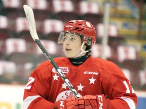 Brian Kelly/Sault Star
Winger Tye Kartye has developed into one of the Soo Greyhounds most valued players.