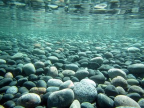 Clear water reveals the rocky bottom of the Lake Superior shoreline at Montreal River Harbour, north of Sault Ste. Marie. Ruth Fletcher