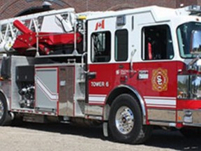 Strathcona County Emergency Services Fire truck.  Photo Supplied