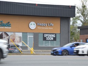 New pot store Happy Life is coming soon to a mini-mall on The Kingsway, across from the Pioneer gas station. Yet another marijuana retailer, the Fire & Flower Cannabis Co., is expected to open farther down the Kingsway -- near the Tim Hortons on Barrydowne -- this fall, while a third -- JTS Buds -- is planned for Lasalle Boulevard. Jim Moodie/Sudbury Star