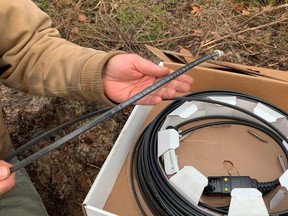 This smart heating cable delivers more or less heat as needed along its length to water supply pipes. Coupled with an insulation system, cable like this keeps water lines from freezing while using very minimal electricity. Robert Maxwell