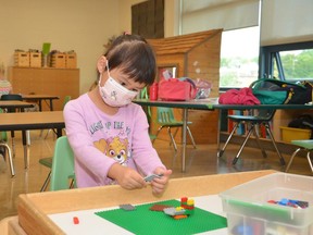 Junior Kindergarten student Xiran Yu, who attends MacLeod Public School in Sudbury, is ready to wear pink on the Rainbow District School Board's 13th annual "Stand Up Against Bullying Day" on Sept. 17. Supplied