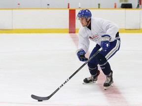 Brady Maltais, of the Rayside-Balfour Canadians, takes part in a skills and development camp in Lively, Ont. on Wednesday September 16, 2020.