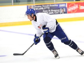 Brady Maltais, of the Rayside-Balfour Canadians, takes part in a skills and development camp in Lively, Ont. on Wednesday September 16, 2020. John Lappa/Sudbury Star/Postmedia Network