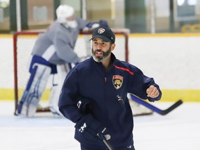 Retired NHL player and former Sudbury Wolves player Derek MacKenzie conducted a practice for the Rayside-Balfour Canadians in Lively, Ont. on Wednesday September 23, 2020. John Lappa/Sudbury Star/Postmedia Network