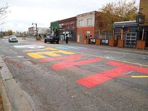 A mural painted on the weekend on Elgin Street in Sudbury, Ont. is courtesy of Black Lives Matter Sudbury.