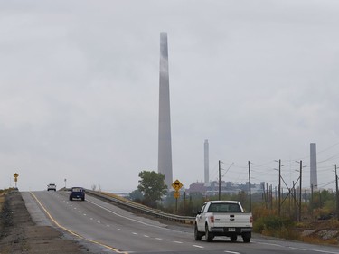 Clouds partially cover Vale's Superstack in Copper Cliff, Ont. on Monday September 28, 2020. John Lappa/Sudbury Star/Postmedia Network