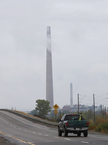 Clouds partially cover Vale's Superstack in Copper Cliff, Ont. on Monday September 28, 2020. John Lappa/Sudbury Star/Postmedia Network