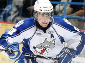 John McFarland in action with the Sudbury Wolves. Gino Donato