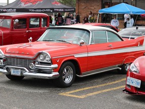 This red 1958 Dodge Mayfair earned Craig Lapierre the Best in Show award during the Timmins Tuners' second annual car show in Porcupine on Saturday. Hundreds of people came out to get a look at the 86 entries in the event, while helping to raise $3,604.50 for the South Porcupine Food Bank. ANDREW AUTIO/LOCAL JOURNALISM INITIATIVE