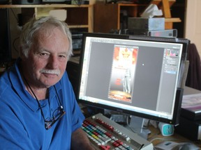 Gerry Robichaud has designed banners depicting local heroes what will adorn Sixth Avenue from now until after Remembrance Day.TP.JPG