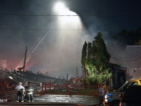 Woodstock firefighters battled a massive barn fire at the Woodstock Fairgrounds Tuesday night and into early Wednesday morning.Police have now arrested and charged a Woodstock man in connection with two recent fires in the city, including the blaze at the Woodstock Fairgrounds.
KATHLEEN SAYLORS/SENTINEL-REVIEW/POSTMEDIA NETWORK