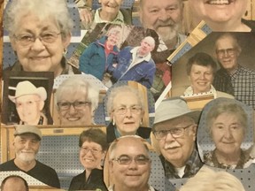 A collage shows donors and volunteers for the Wallacebtown Fair. Handout
