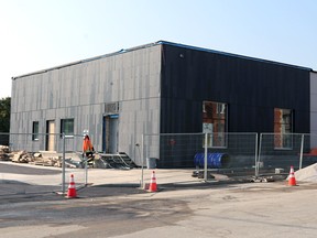 A look at the new Meaford Public Library from Trowbridge Street north of Sykes Street, Sept. 25, 2020. Construction is about 90 per cent complete inside the building and municipal staff are targeting an Oct. 26 opening date. Greg Cowan/The Sun Times