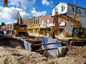 The Big Dig in downtown Wiarton is seen earlier this summer.