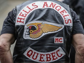 A Hells Angels Quebec biker jacket.