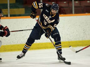 Jack Van Boekel signed his first professional hockey contract with the Cincinnati Cyclones for the upcoming East Coast Hockey League season. The Woodstock local joins the Cyclones after playing the past three years with the University of Windsor in Ontario university menÕs hockey.

Photo courtesy of Gerry Marentette and University of Windsor athletic department