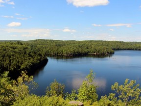 Stormy Lake is seen from The Bluff at Restoule Provincial Park. Ontario Parks, which oversees the provincial park system, recorded a seven per cent increase in park use to the end of July, despite a shortened season.
PJ Wilson/The Nugget