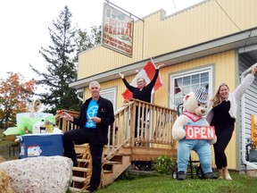 Melissa Hughes, of Copper Bean Café, Heidi Werner, of Nip & Tuck General Store, and Darren Foster, of Foster’s Freshmart, got together to find a way to celebrate Algoma’s fall colours, while physical distancing. Dan Kerr