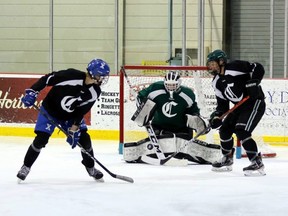 After many weeks of practice, the Sherwood Park Crusaders will finally face an actual opponent for home games this weekend, cohorted for now with the Lloydminster Bobcats. Photo courtesy Target Photography