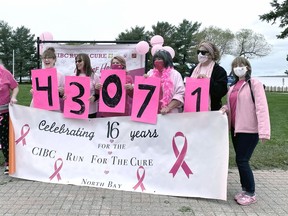More than 140 people participated Sunday, raising more than $43,700 in the annual Canadian Cancer Society CIBC Run for the Cure in North Bay.
Supplied Photo