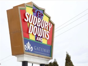 The entrance to Sudbury Downs in Chelmsford. The facility also hosts the city's Gateway casino.