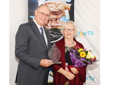 Jay and Linda McLaren were the recipients of the lifetime achievement award at the 16th annual Upper Ottawa Valley Chamber of Commerce Business Excellence Awards, held at the Skylight Drive-in Sept. 30.