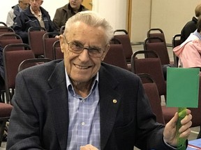 Henry Unrau pictured at a candidate forum hosted during the last municipal election. On Tuesday, Oct. 6, the local Morning Challengers Toastermaster Club honoured Unrau by posthumously awarding him the 2019-2020 Toastmaster of the Year Award as well as creating the Henry Unrau Legacy Award. Photo Supplied