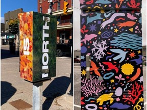 Thirteen traffic signal boxes will be wrapped in digitally-printed vinyl designs as part of a new public art project in downtown North Bay. Supplied photo