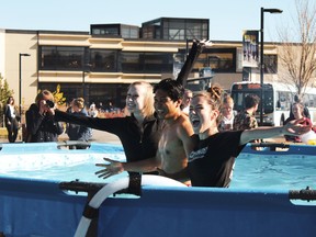 U of L students sit in a pool of ice cold water for a past Chillin' 4 Charity event. The event will go online this year, and folks are being asked to share videos of themselves undertaking a chilly challenge.