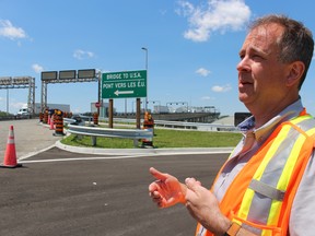 Todd Kealey, with the Federal Bridge Corporation, is shown in this file photo on the Canadian side of the Blue Water Bridge. File photo/Postmedia Network