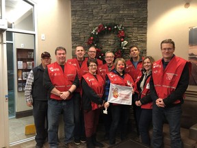 Fort Saskatchewan Rotary Club Operation Red Nose volunteers, pictured last year. The annual holiday fundraiser has been cancelled this year due to the coronavirus pandemic. Photo Supplied.