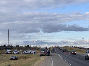 On Wednesday, Oct. 14, Strathcona County RCMP and emergency crews responded to a crash on Highway 21 near Township Road 534 just after 3 p.m. Two people, a 36-year-old male passenger and a 73-year-old driver, died as a result.
Photo courtesy Arthur C. Green/River Radio