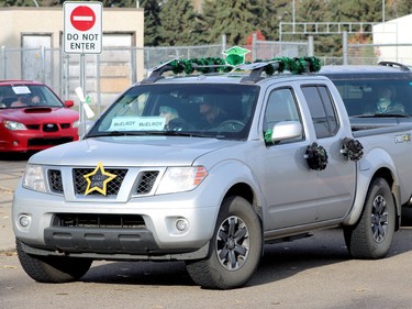 Some vehicles were decorated by those finally getting their diploma.