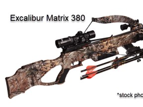 A stock image of one of the crossbows reported stolen earlier this week from a shed in Sturgeon Falls. Ontario Provincial Police photo