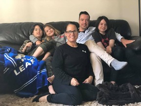 Michelle McKillop and her husband AJ and their three children have decided to self quarantine as a family after being informed a student in their 13-year-old's class at Chippewa Secondary School tested positive for COVID-19.