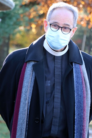 Dean James McShane, of St. Luke's Cathedral, at Algoma University on Saturday, Oct. 17, 2020 in Sault Ste. Marie, Ont. (BRIAN KELLY/THE SAULT STAR/POSTMEDIA NETWORK)