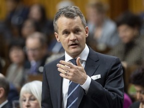 Natural Resources Minister Seamus O'Regan responds to a question during Question Period in the House of Commons on December 10, 2019 in Ottawa.