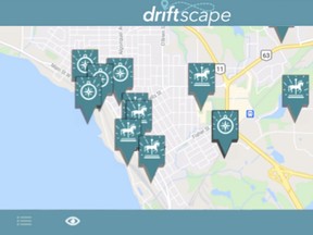 Local tours, hiking trails, businesses and landmarks are featured on the Driftscape app. Supplied photo