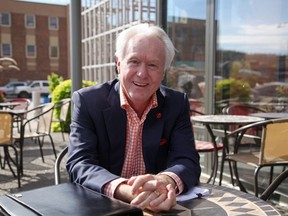 Canadian Senator Doug Black poses for a photo following an interview with the Today outside a cafe on a visit to Fort McMurray September 15, 2016.