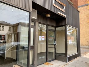 A storefront at 50 Peel Street in Simcoe is the newest location in Norfolk County under public notice to become a cannabis retailer. (ASHLEY TAYLOR)