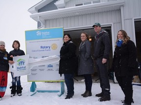 Four local families received keys to their Habitat for Humanity homes within the Northridge neighbourhood in Grande Prairie, Alta. on Tuesday, Oct. 20, 2020.