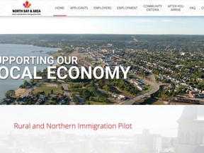 A new website for the Rural and Northern Immigration Pilot program in North Bay has gone live. The federal program aims to fill employment gaps in certain areas of the country using economic immigrants. Screenshot