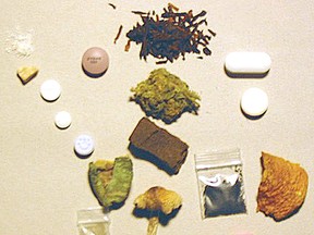 A variety of illicit and psychoactive drugs.