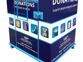 A Diabetes Canada donation bin.