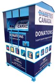 A Diabetes Canada donation bin.