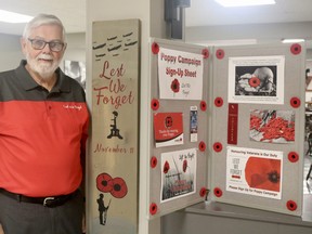 Bryan Robertson, padre and president at the Simcoe Branch of the Royal Canadian Legion, says he encourages the public to recognize Remembrance Day from home this year. (ASHLEY TAYLOR)