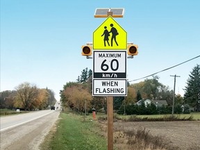 Oxford County is reminding drivers of a new school zone on Highway 59 north of Woodstock. (Oxford County)